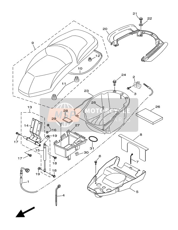 9011106X0500, Boulon, Yamaha, 3